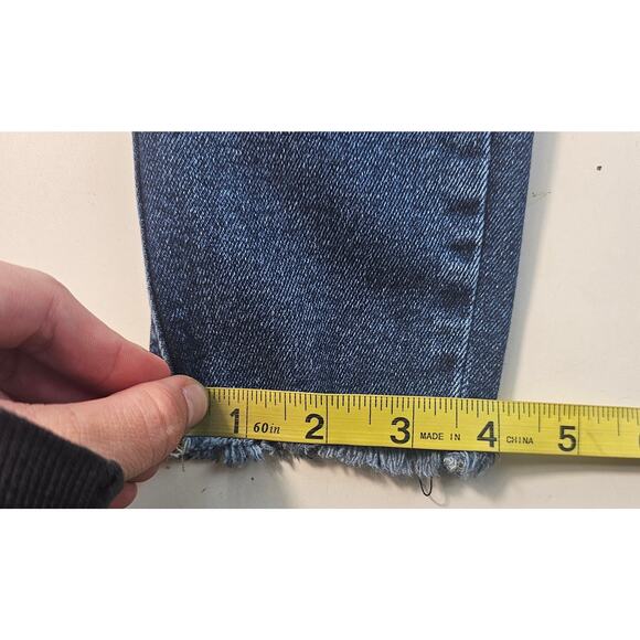 Free people high rise size 27 stretch jeans skinny raw hem ankle crop casual - Picture 7 of 7